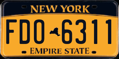 NY license plate FDO6311
