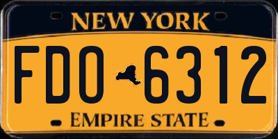 NY license plate FDO6312