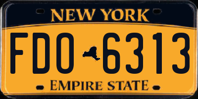 NY license plate FDO6313