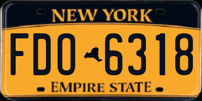NY license plate FDO6318