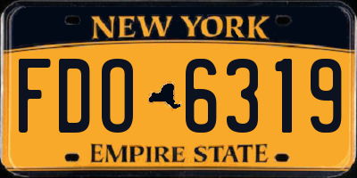 NY license plate FDO6319
