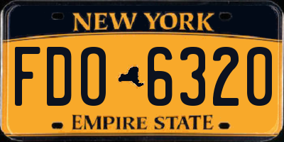 NY license plate FDO6320