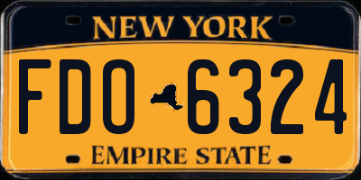 NY license plate FDO6324