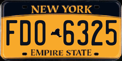 NY license plate FDO6325