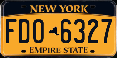 NY license plate FDO6327