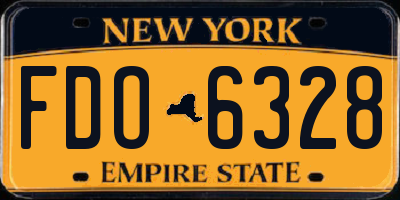 NY license plate FDO6328