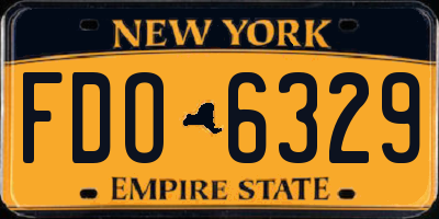 NY license plate FDO6329