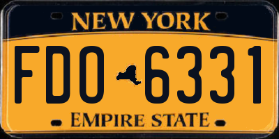NY license plate FDO6331