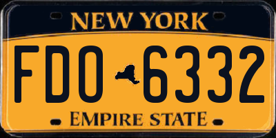 NY license plate FDO6332