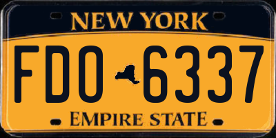 NY license plate FDO6337