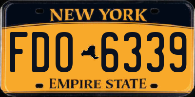 NY license plate FDO6339