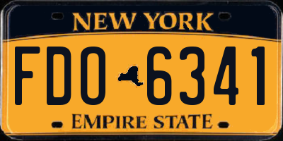 NY license plate FDO6341
