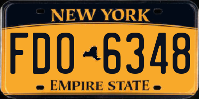 NY license plate FDO6348