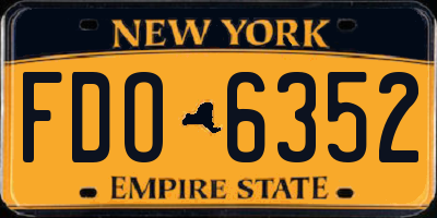 NY license plate FDO6352