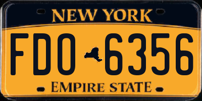 NY license plate FDO6356