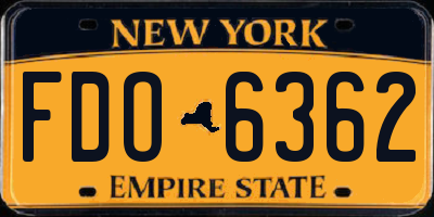 NY license plate FDO6362