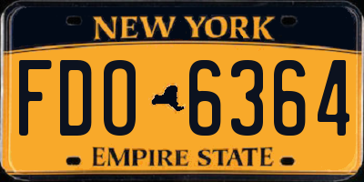 NY license plate FDO6364