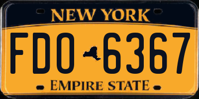 NY license plate FDO6367