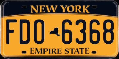 NY license plate FDO6368