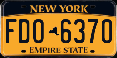 NY license plate FDO6370