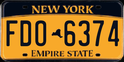 NY license plate FDO6374