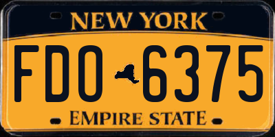NY license plate FDO6375
