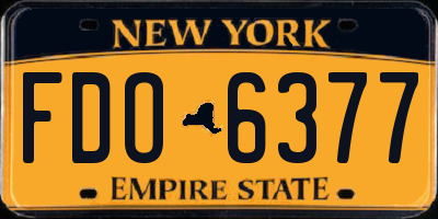 NY license plate FDO6377