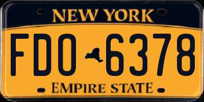 NY license plate FDO6378