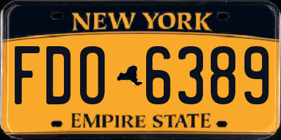 NY license plate FDO6389
