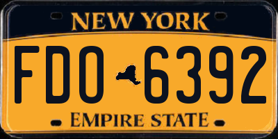 NY license plate FDO6392