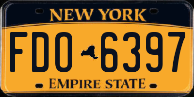 NY license plate FDO6397
