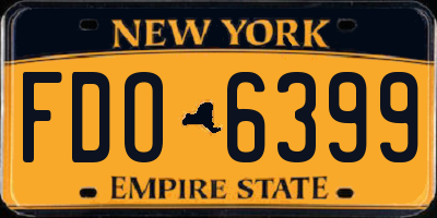 NY license plate FDO6399