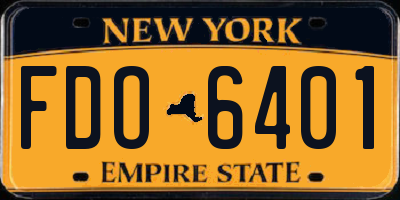 NY license plate FDO6401