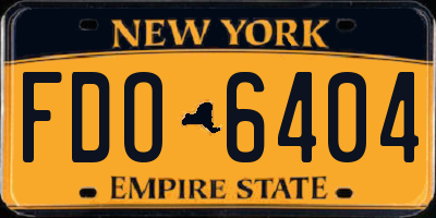 NY license plate FDO6404