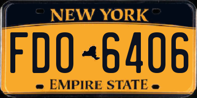 NY license plate FDO6406