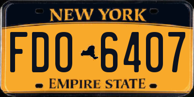 NY license plate FDO6407