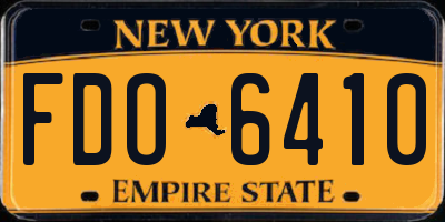 NY license plate FDO6410