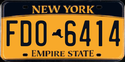 NY license plate FDO6414