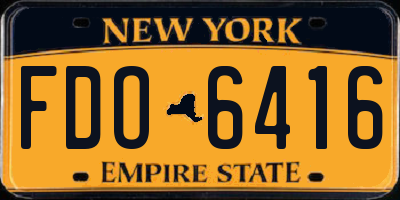 NY license plate FDO6416