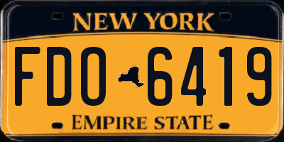 NY license plate FDO6419