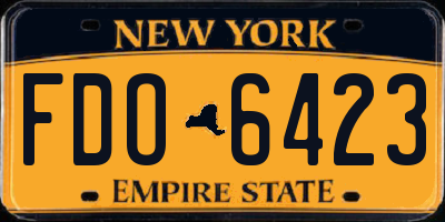 NY license plate FDO6423