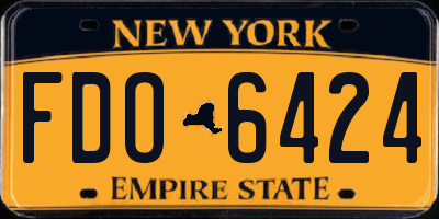 NY license plate FDO6424