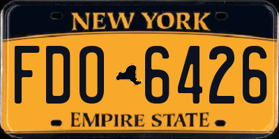 NY license plate FDO6426