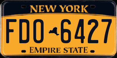 NY license plate FDO6427