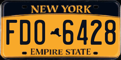 NY license plate FDO6428
