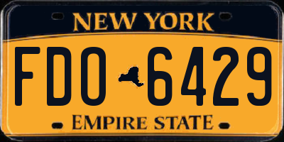 NY license plate FDO6429