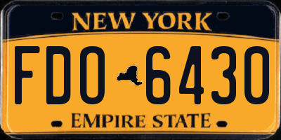 NY license plate FDO6430