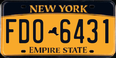 NY license plate FDO6431