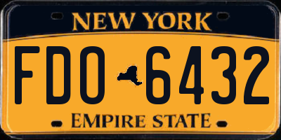 NY license plate FDO6432
