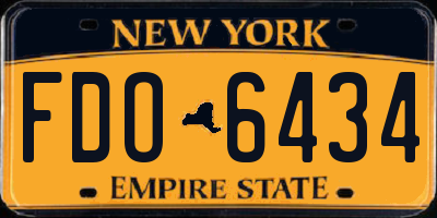 NY license plate FDO6434